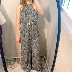 Free People Kissing Sunlight Printed Jumpsuit M